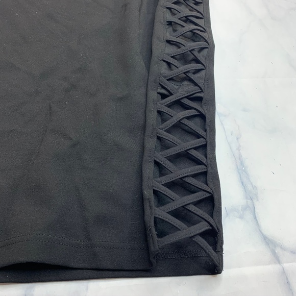 Torrid Runway Collection Black Lattice Ponte Skirt - Picture 7 of 8